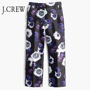 J.Crew Floral Patio Pant In Violet Poppy